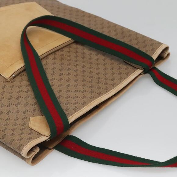 GUCCI Micro GG Supreme Web Sherry Line Bag Pvc Beige 904 002 904 002 - Picture 6 of 12